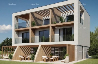 Medulin, Moderne driekamerappartement met uitzicht op zee