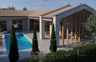BOUWGROND MET PROJECT VOOR EEN MODERNE ISTRISCHE VILLA, Buje