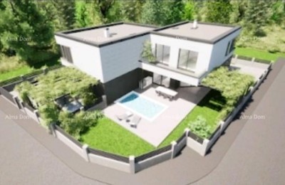 Liznjan, duplexwoning met zwembad 120m2.