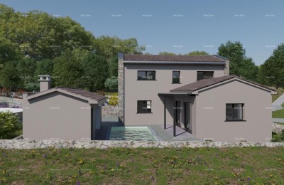 Vodnjan, omgeving – moderne villa met zwembad in aanbouw
