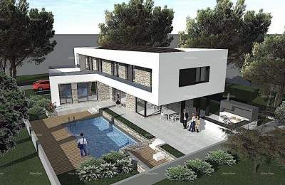 PERUŠKI, HUIS IN ROH-BAU FASE MET ZWEMBAD