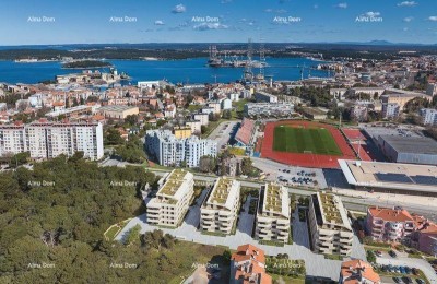 Appartementen te koop in een nieuw woonproject op een exclusieve locatie, 300 m van de zee, Pula,Lungo mare.