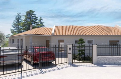Istra – bouw van luxe villa met zwembad gestart, bouwvergunning en betaalde aansluitingen