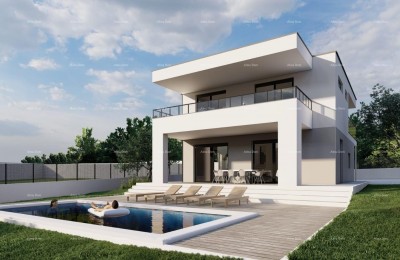GALIŽANA - Modern huis te koop met zwembad en zeezicht