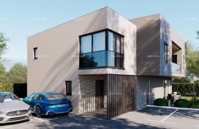 ŠEGOTIĆI, MODERNE DUBBE WONING IN NIEUWBOUW MET EIGEN TUIN