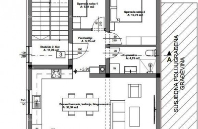 Twee-slaapkamer appartement op een rustige plek dichtbij Pula