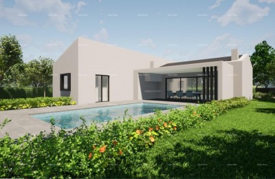 Project van een huis met zwembad in Kršan