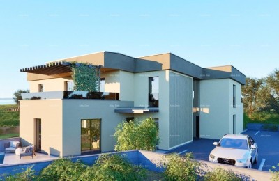 Staan in Ližnjanu, 1000 m van de zee, met terras en parkeerplaats