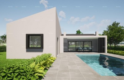 Project van een huis met zwembad in Kršan