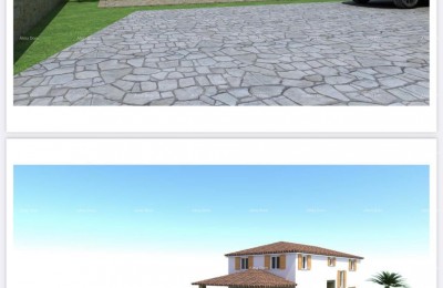 Dicht bij Barban! Perceel met project voor een huis!